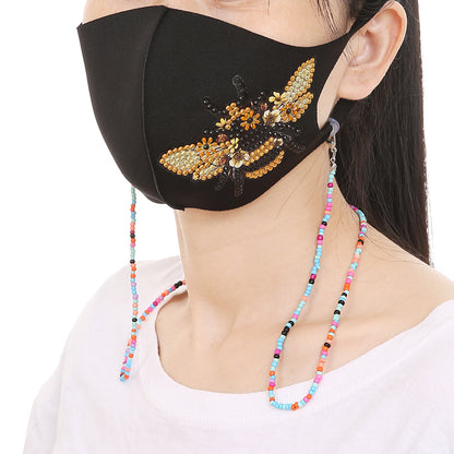 DIY Partial Diamond Painting Mask with Chain Kit Mosaic Decorative Masks