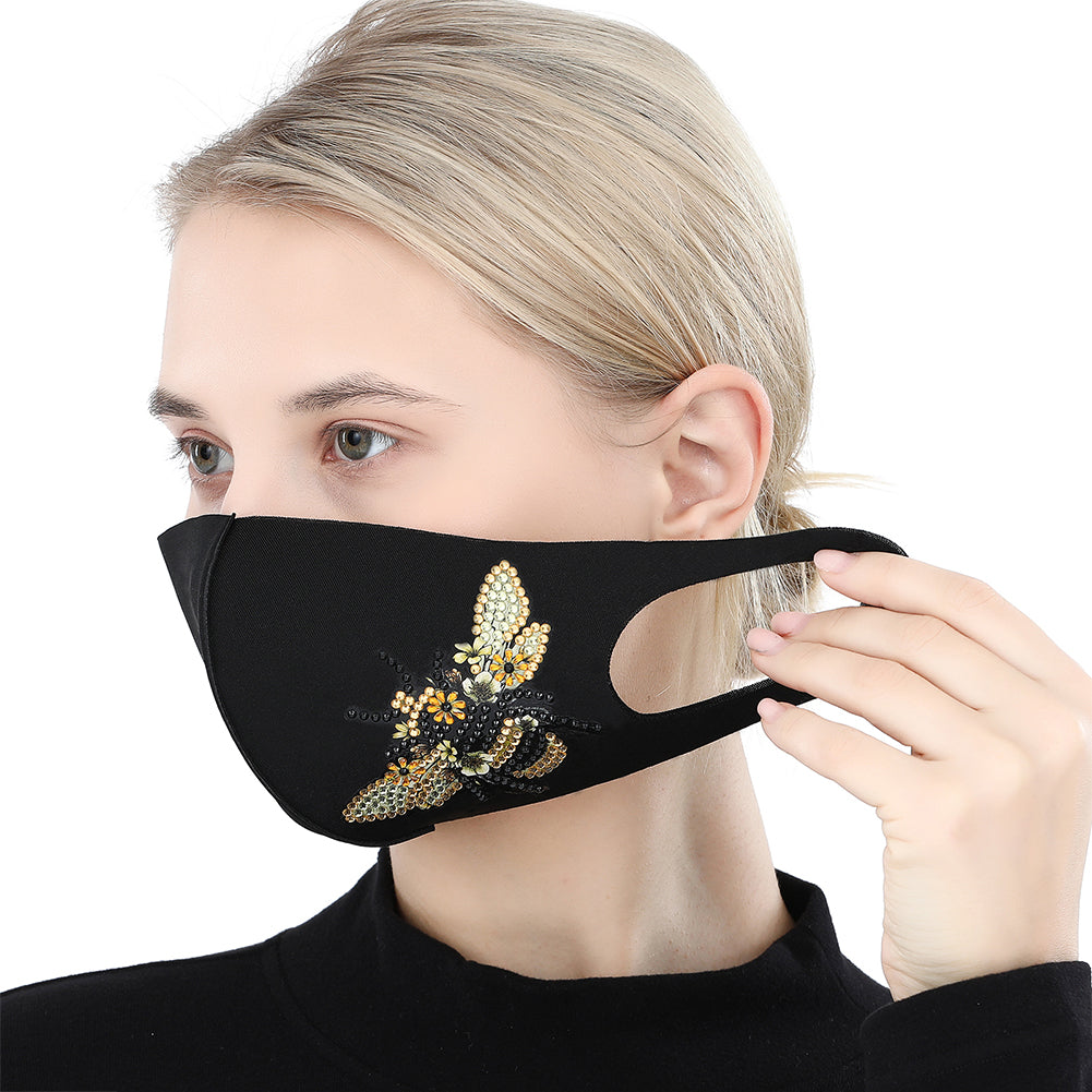 DIY Partial Diamond Painting Mask with Chain Kit Mosaic Decorative Masks