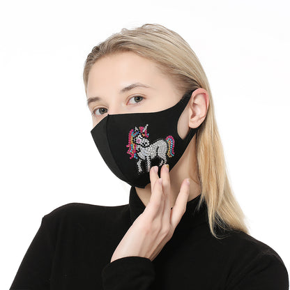 DIY Partial Diamond Painting Mask with Chain Kit Mosaic Decorative Masks