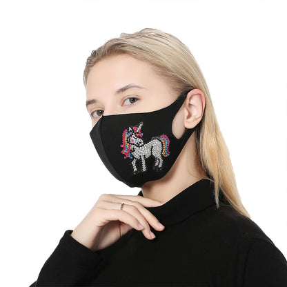 DIY Partial Diamond Painting Mask with Chain Kit Mosaic Decorative Masks