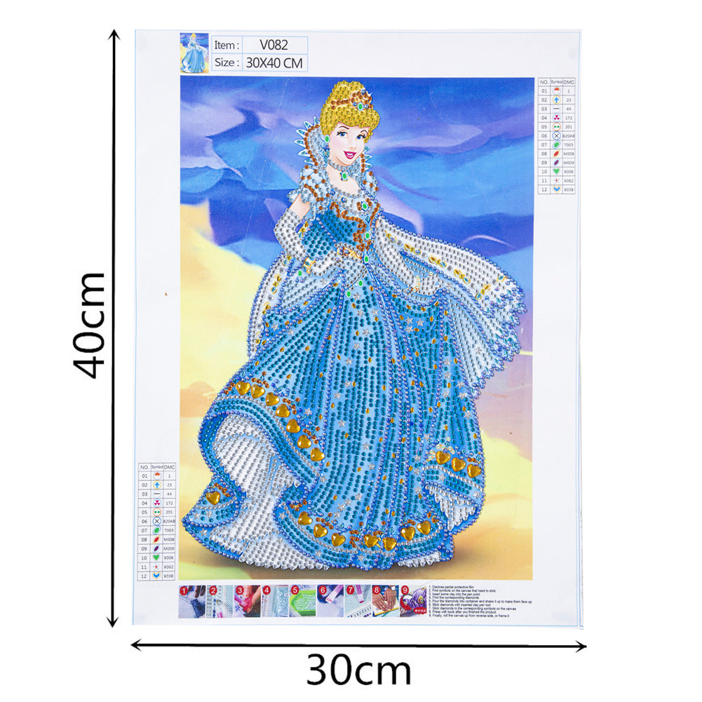 Princess - Special Shaped Drill Diamond Painting 30*40CM