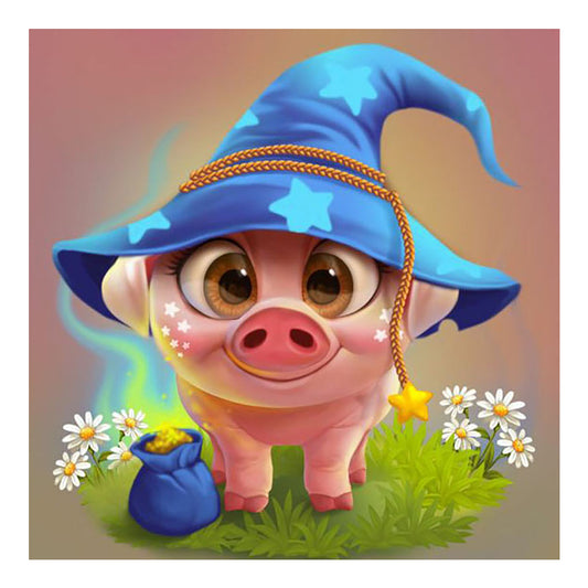 Cute Pig - Full Round Drill Diamond Painting 30*30CM