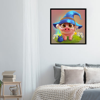 Cute Pig - Full Round Drill Diamond Painting 30*30CM