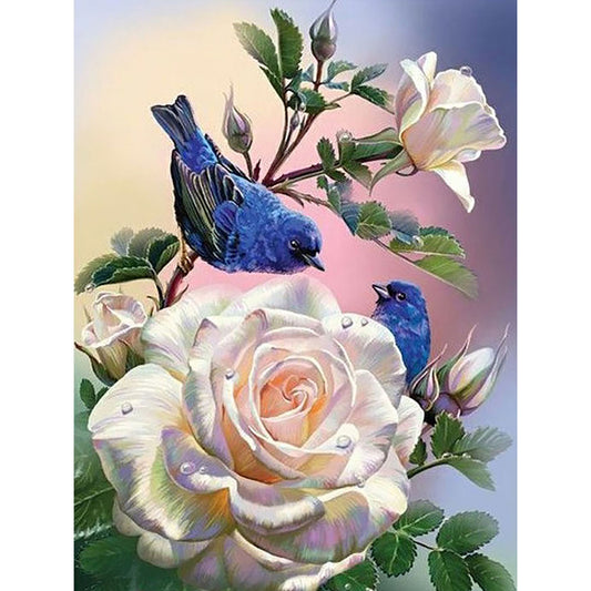 Flower Bird - Full Round Drill Diamond Painting 30*40CM