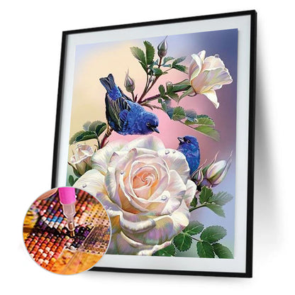 Flower Bird - Full Round Drill Diamond Painting 30*40CM