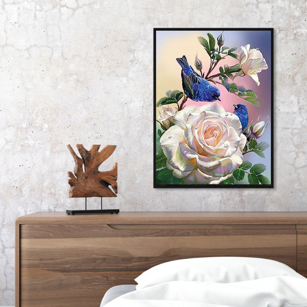 Flower Bird - Full Round Drill Diamond Painting 30*40CM