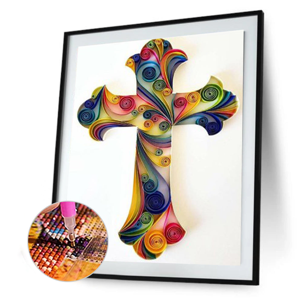 Cross - Full Round Drill Diamond Painting 30*40CM