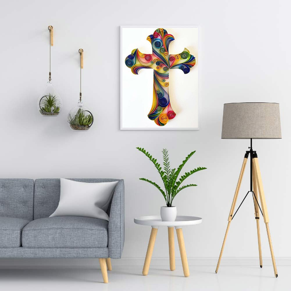 Cross - Full Round Drill Diamond Painting 30*40CM