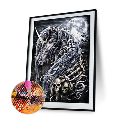 Unicorn Skeleton - Full Round Drill Diamond Painting 35*45CM