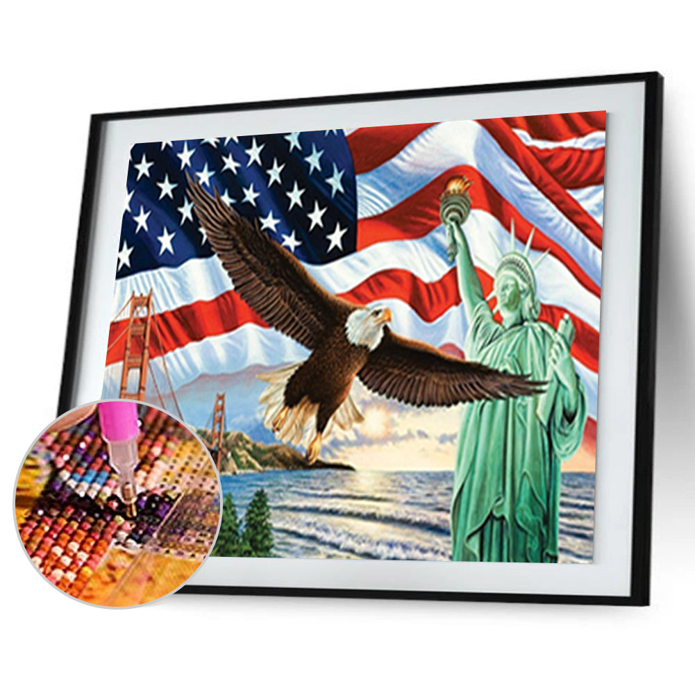 Statue of Liberty - Full Round Drill Diamond Painting 45*35CM