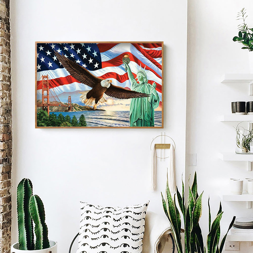 Statue of Liberty - Full Round Drill Diamond Painting 45*35CM