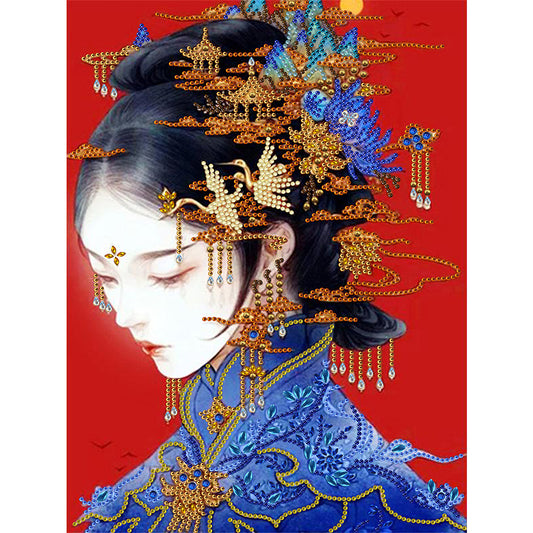 Antique Woman - Special Shaped Drill Diamond Painting 30*40CM