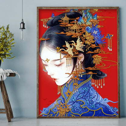 Antique Woman - Special Shaped Drill Diamond Painting 30*40CM