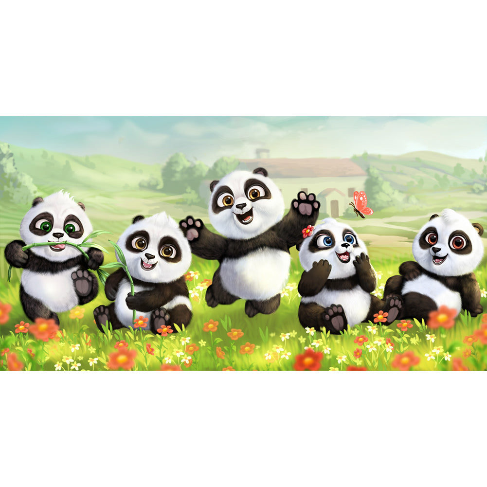 Panda - Full Round Drill Diamond Painting 60*30CM