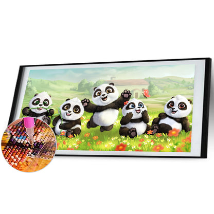 Panda - Full Round Drill Diamond Painting 60*30CM