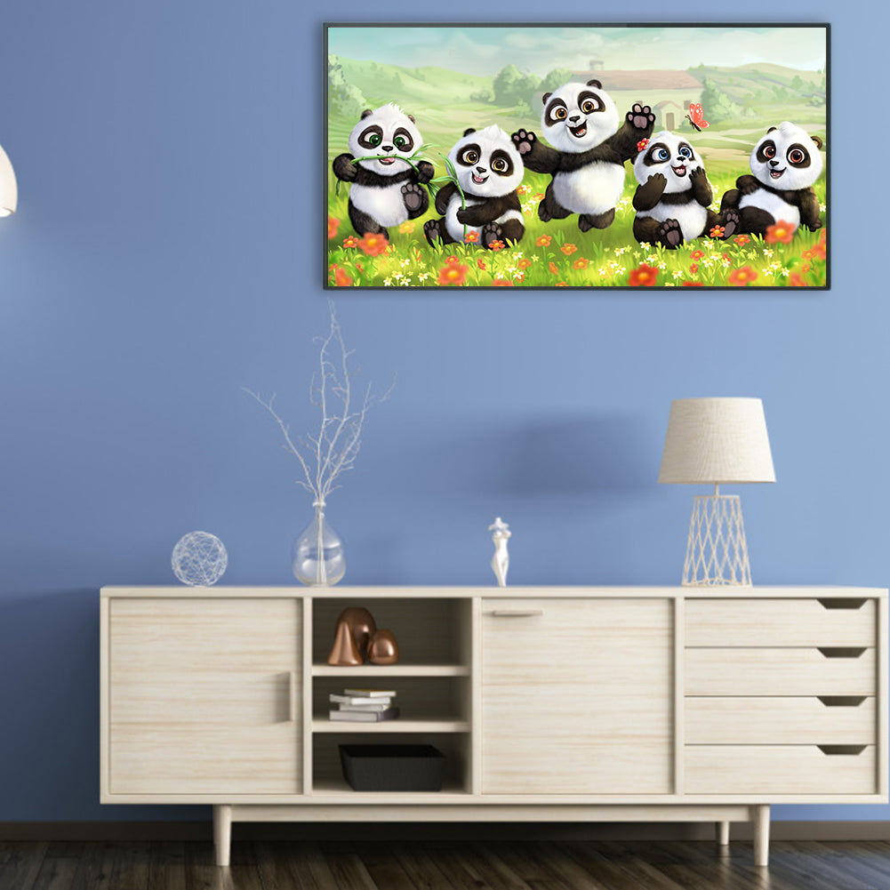 Panda - Full Round Drill Diamond Painting 60*30CM