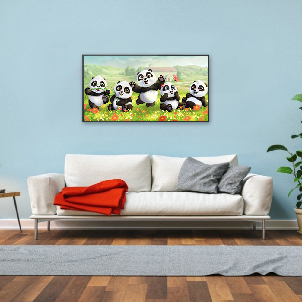 Panda - Full Round Drill Diamond Painting 60*30CM