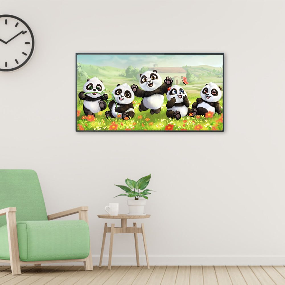 Panda - Full Round Drill Diamond Painting 60*30CM