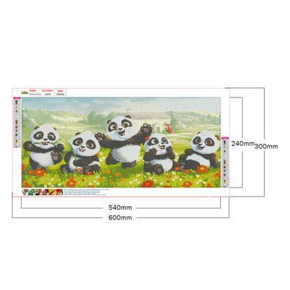 Panda - Full Round Drill Diamond Painting 60*30CM