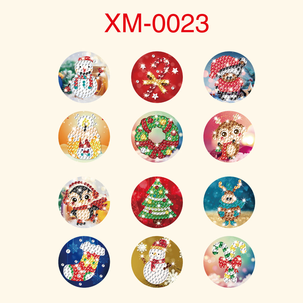 DIY Christmas Sealing Stickers Diamond Painting Kits Mosaic Handmade Crafts