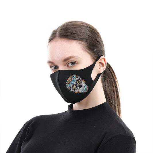 DIY Partial Drill Diamond Painting Face Mask with Chain Mosaic Kit Crafts