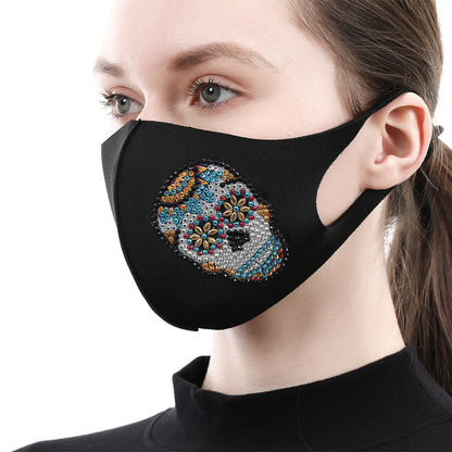 DIY Partial Drill Diamond Painting Face Mask with Chain Mosaic Kit Crafts