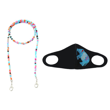 DIY Partial Drill Diamond Painting Face Mask with Chain Mosaic Kit Crafts