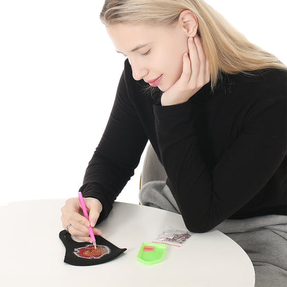 DIY Partial Drill Diamond Painting Face Mask with Chain Mosaic Kit Crafts