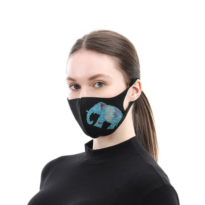 DIY Partial Drill Diamond Painting Face Mask with Chain Mosaic Kit Crafts