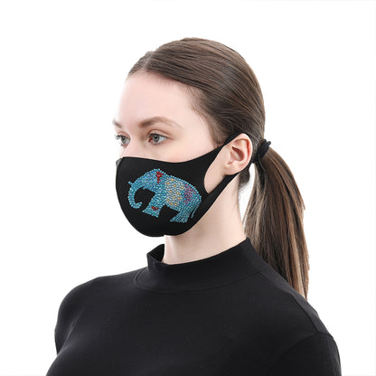 DIY Partial Drill Diamond Painting Face Mask with Chain Mosaic Kit Crafts