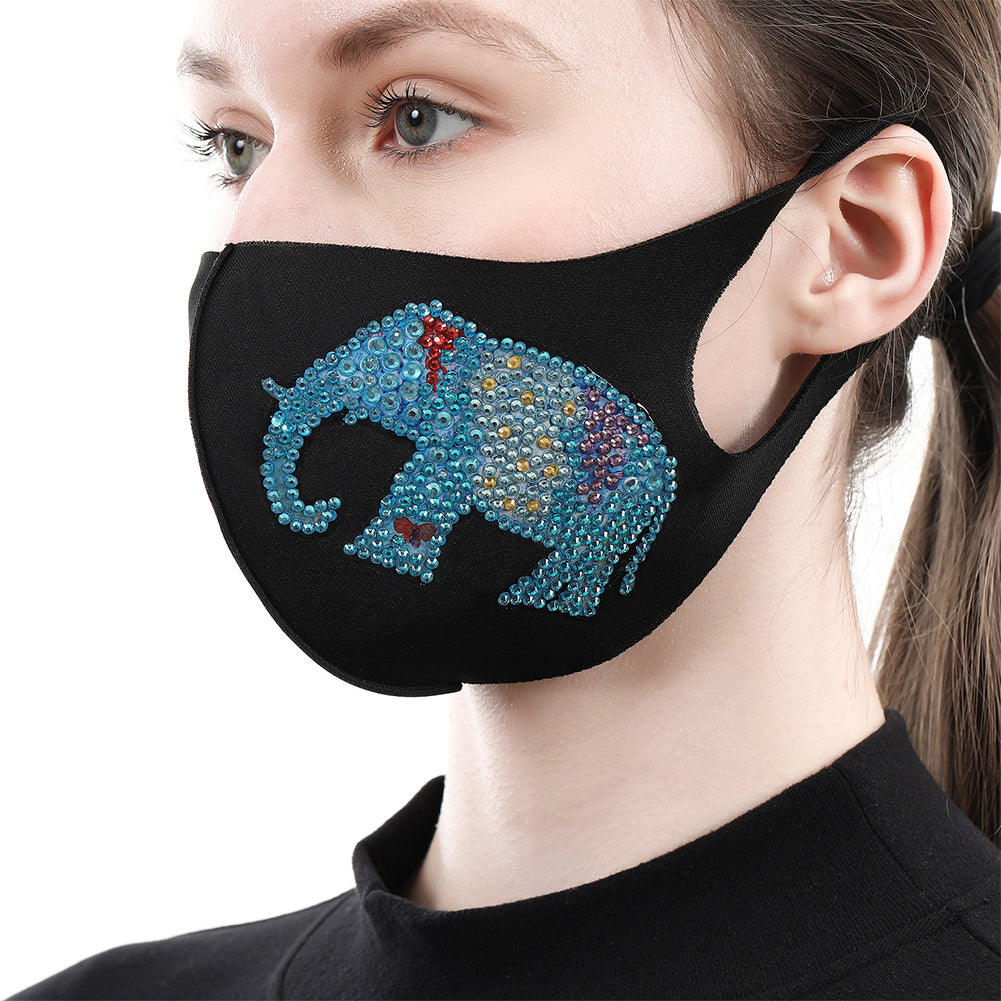 DIY Partial Drill Diamond Painting Face Mask with Chain Mosaic Kit Crafts