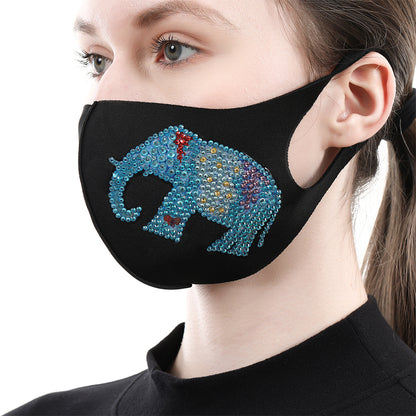 DIY Partial Drill Diamond Painting Face Mask with Chain Mosaic Kit Crafts