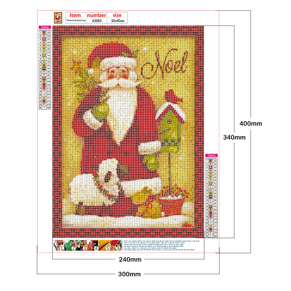 Santa Claus - Full Round Drill Diamond Painting 30*40CM