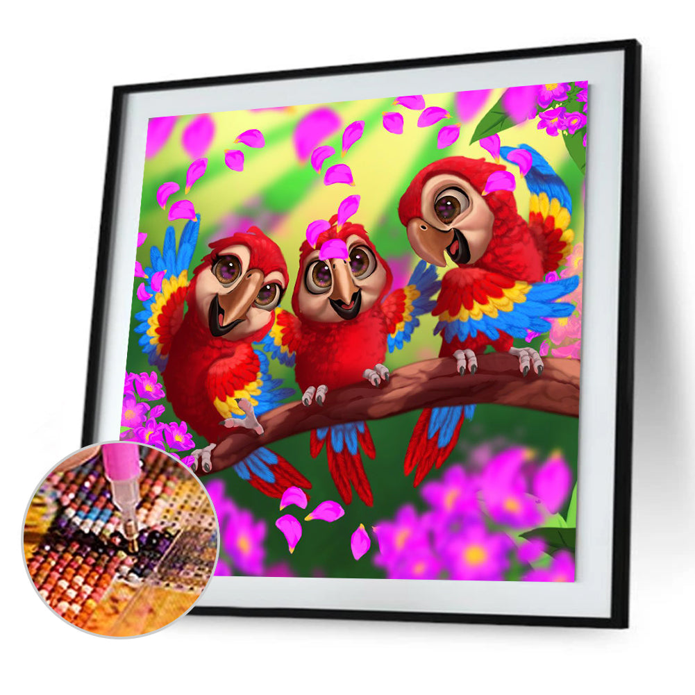 Parrot - Full Round Drill Diamond Painting 40*40CM