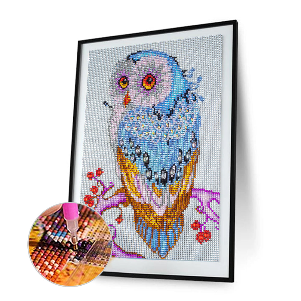 Owl - Special Shaped Drill Diamond Painting 30*40CM