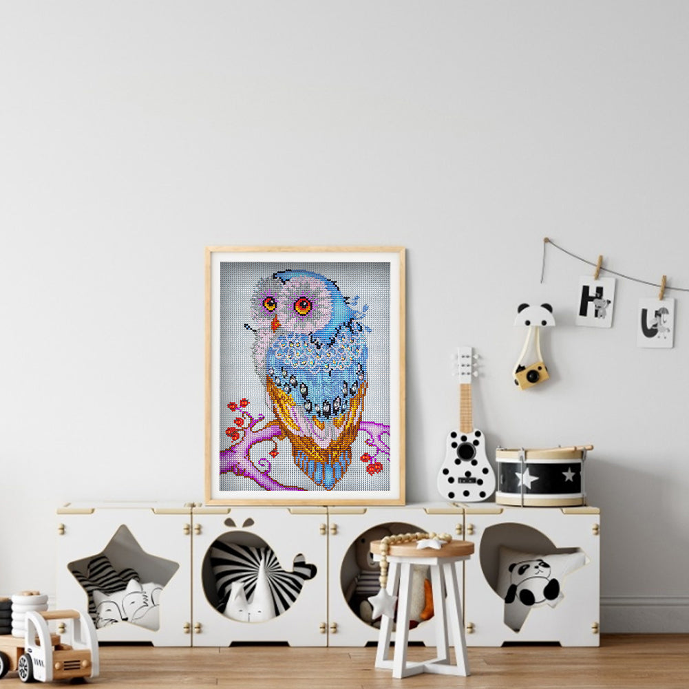 Owl - Special Shaped Drill Diamond Painting 30*40CM