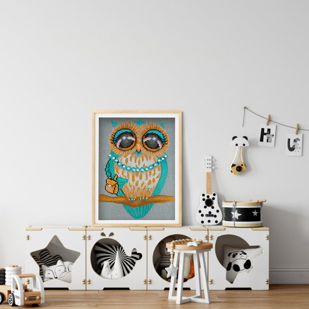 Owl - Special Shaped Drill Diamond Painting 30*40CM