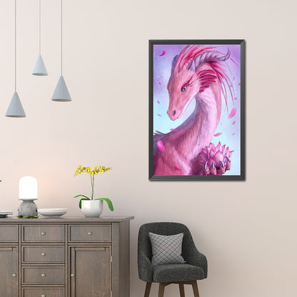 Pink Dragon - Full Round Drill Diamond Painting 40*60CM