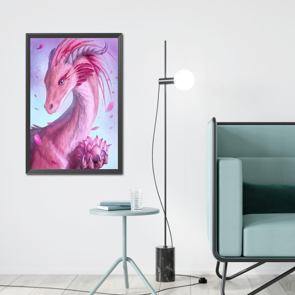 Pink Dragon - Full Round Drill Diamond Painting 40*60CM