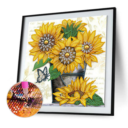 Sunflower - Special Shaped Drill Diamond Painting 30*30CM