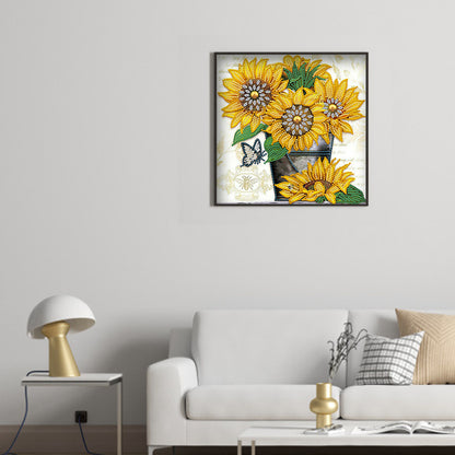 Sunflower - Special Shaped Drill Diamond Painting 30*30CM