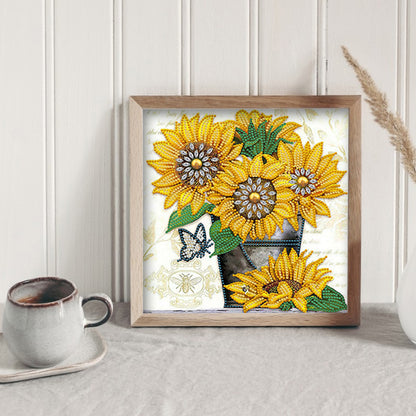 Sunflower - Special Shaped Drill Diamond Painting 30*30CM