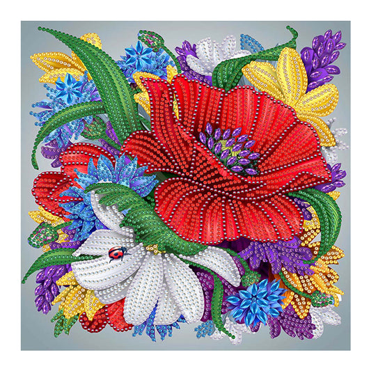 Flower Plant - Special Shaped Drill Diamond Painting 30*30CM