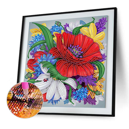 Flower Plant - Special Shaped Drill Diamond Painting 30*30CM