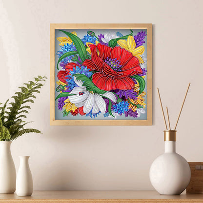 Flower Plant - Special Shaped Drill Diamond Painting 30*30CM