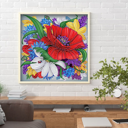 Flower Plant - Special Shaped Drill Diamond Painting 30*30CM