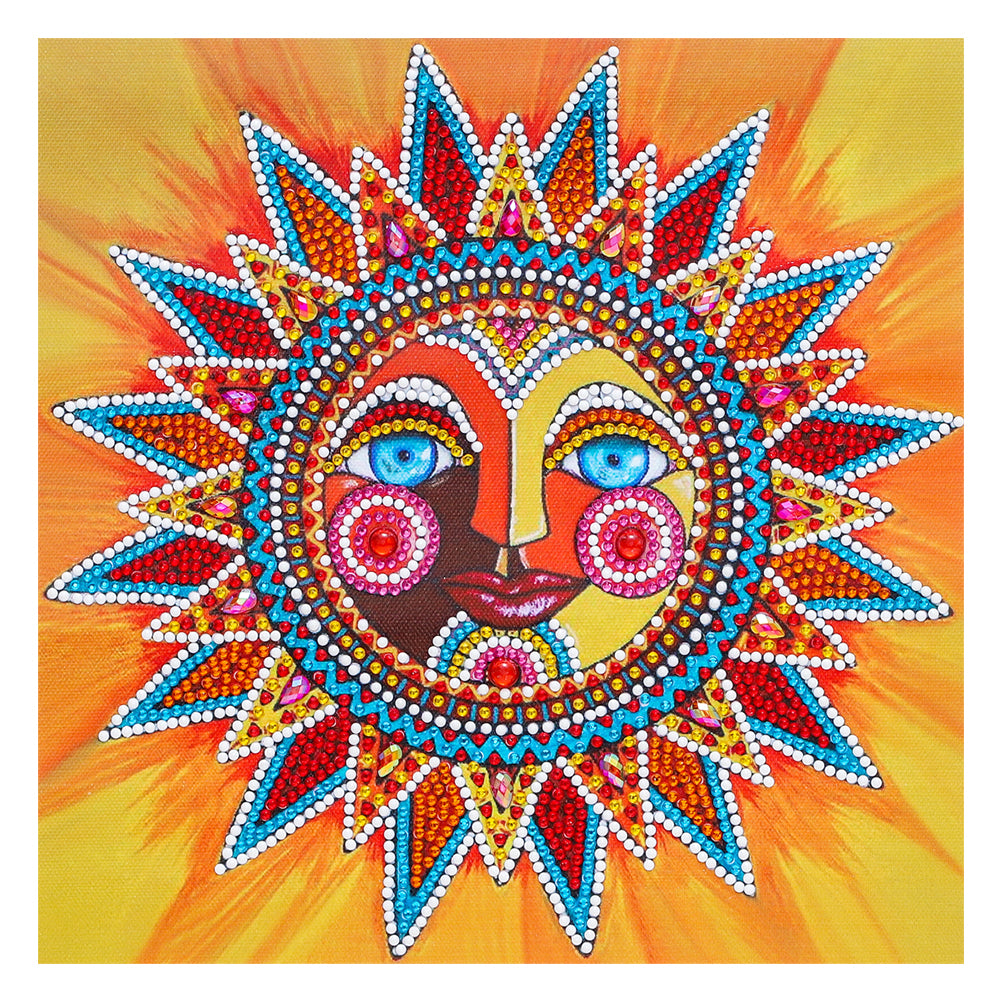 Luminous Sun God - Special Shaped Drill Diamond Painting 30*30CM