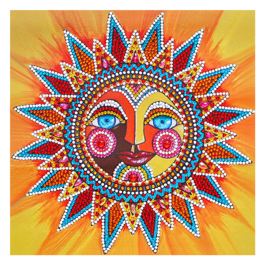 Luminous Sun God - Special Shaped Drill Diamond Painting 30*30CM