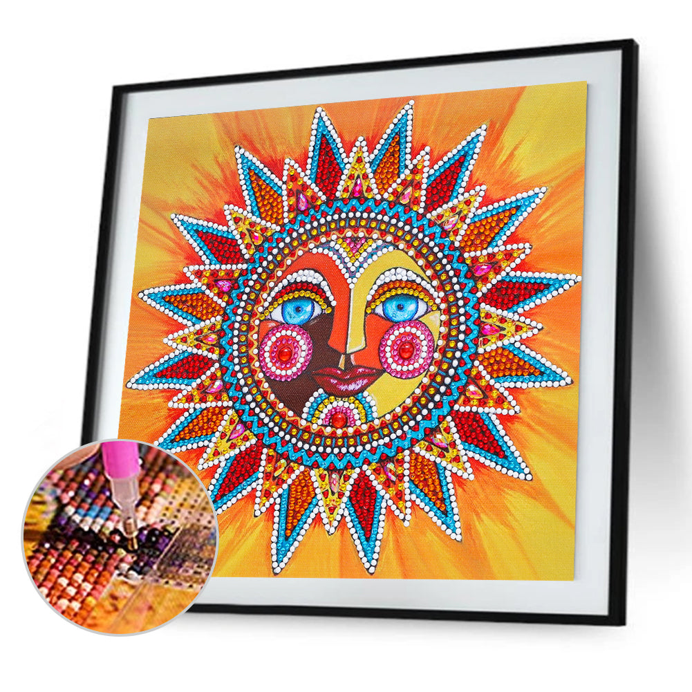 Luminous Sun God - Special Shaped Drill Diamond Painting 30*30CM