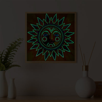 Luminous Sun God - Special Shaped Drill Diamond Painting 30*30CM